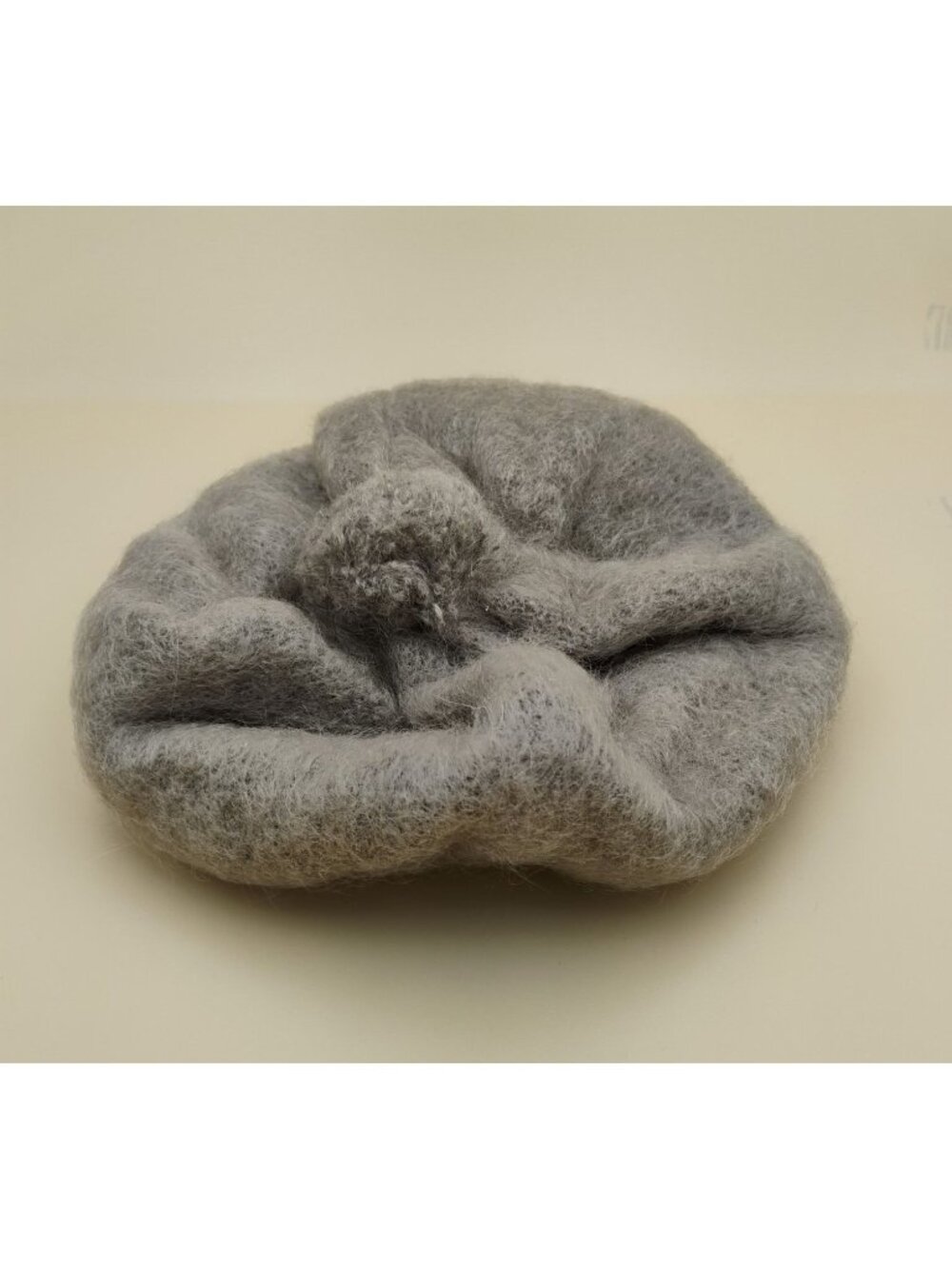 Cushendale Natural Grey Mohair & Wool Beret Made In Ireland Soft & Cozy Hat Cap
